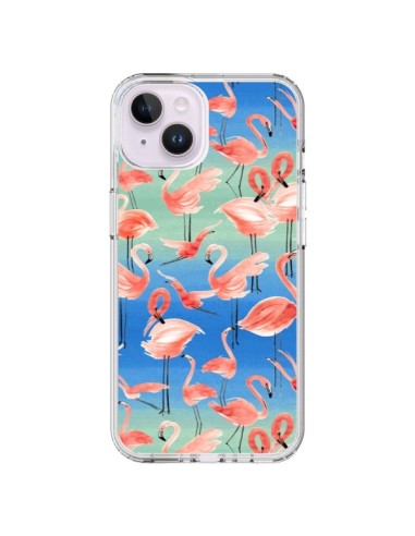 Coque iPhone 14 Plus Flamingo Pink - Ninola Design