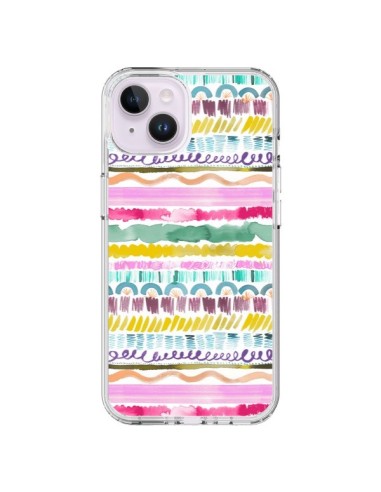 Coque iPhone 14 Plus Garlands Tribal - Ninola Design