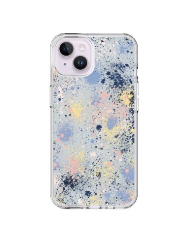 Cover iPhone 14 Plus Gradient Watercolor Lines Blu - Ninola Design