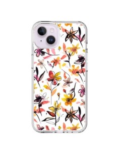 Coque iPhone 14 Plus Ink Bleeding Dots Pink - Ninola Design