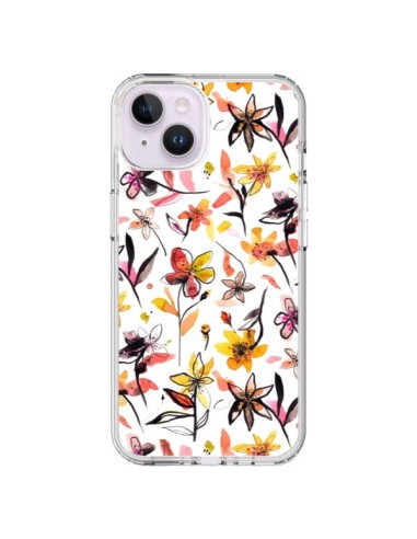 Coque iPhone 14 Plus Ink Bleeding Dots Pink - Ninola Design