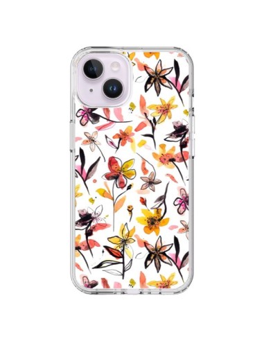 Cover iPhone 14 Plus Ink Bleeding Dots Rosa - Ninola Design