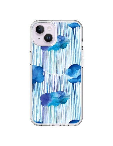 Coque iPhone 14 Plus Rain Stitches Neon - Ninola Design