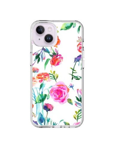 Cover iPhone 14 Plus Pioggia Nuvole Blu - Ninola Design