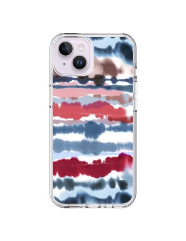 Cover iPhone 14 Plus Smoky Marble Watercolor Scuro - Ninola Design