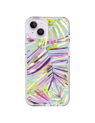 Coque iPhone 14 Plus Tropical Flowers Multicolored - Ninola Design