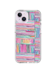 Coque iPhone 14 Plus Watercolor Linear Meditation Pink -...