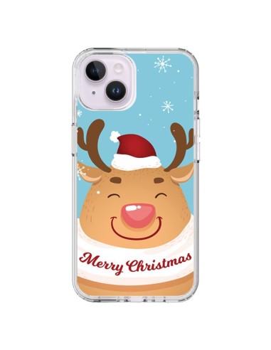 Coque iPhone 14 Plus Renne de Noël Merry Christmas - Nico