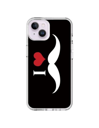 iPhone 14 Plus Case I Love Moustache - Nico