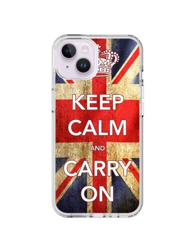 Coque iPhone 14 Plus Keep Calm and Carry On - Nico