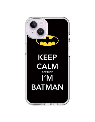 Coque iPhone 14 Plus Keep Calm because I'm Batman - Nico