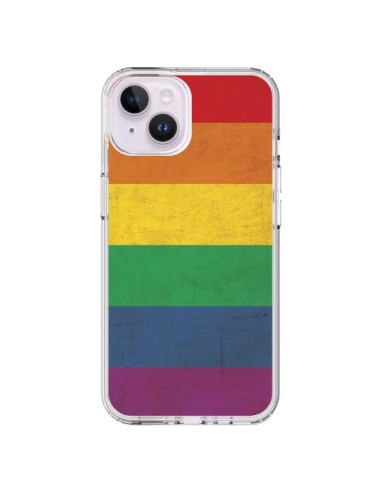 Coque iPhone 14 Plus Drapeau Arc En Ciel Gay - Nico