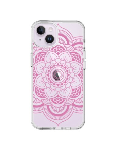 iPhone 14 Plus Case Mandala Pink Chiaro Aztec Clear - Nico