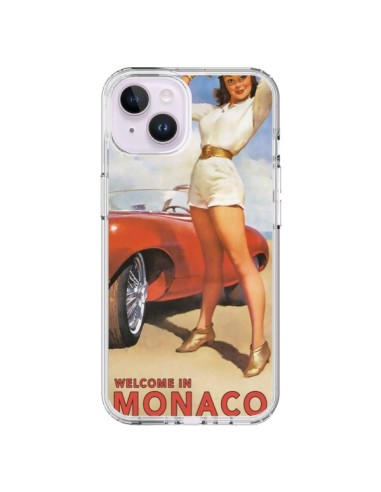 Coque iPhone 14 Plus Welcome to Monaco Vintage Pin Up - Nico