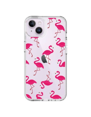 Cover iPhone 14 Plus Fenicottero Rosa Trasparente - Nico