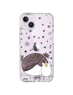 Cover iPhone 14 Plus Bambina e Unicorno I Believe...