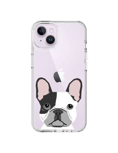 Coque iPhone 14 Plus Bulldog Français Chien Transparente - Pet Friendly