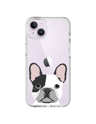 Cover iPhone 14 Plus Bulldog Francese Cane Trasparente - Pet Friendly