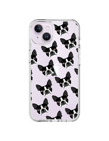 Coque iPhone 14 Plus Chiens Boston Terrier Transparente - Pet Friendly