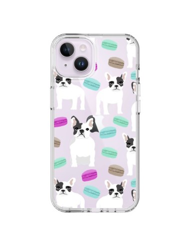 iPhone 14 Plus Case Dog Bulldog Macarons Clear - Pet Friendly