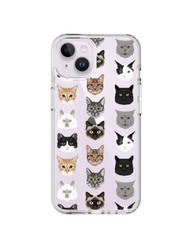 Coque iPhone 14 Plus Chats Transparente - Pet Friendly