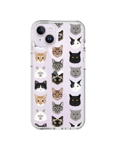 Cover iPhone 14 Plus Gatto Trasparente - Pet Friendly