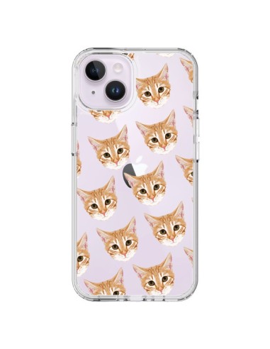 Coque iPhone 14 Plus Chats Beige Transparente - Pet Friendly