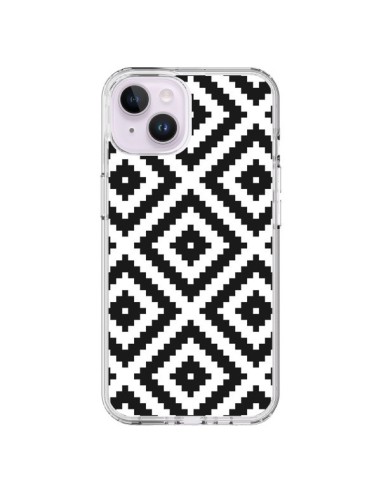 Cover iPhone 14 Plus Diamanti Motivi Bianco e Nero - Pura Vida