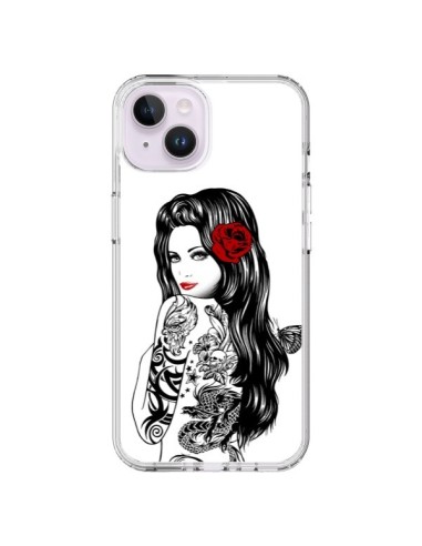 Coque iPhone 14 Plus Tattoo Girl Lolita - Rachel Caldwell