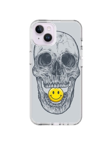 Coque iPhone 14 Plus Smiley Face Tête de Mort - Rachel Caldwell