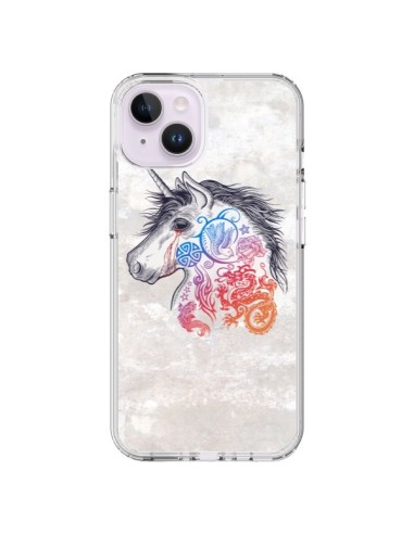 Cover iPhone 14 Plus Unicorno Muticolore - Rachel Caldwell