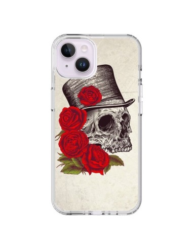 Coque iPhone 14 Plus Gentleman Crane Tête de Mort - Rachel Caldwell