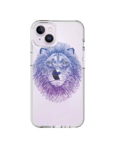 Coque iPhone 14 Plus Lion Animal Transparente - Rachel Caldwell