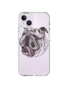 Coque iPhone 14 Plus Chien Bulldog Dog Transparente -...