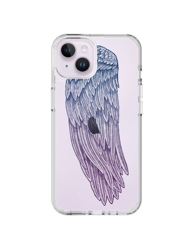 Coque iPhone 14 Plus Ailes d'Ange Angel Wings Transparente - Rachel Caldwell
