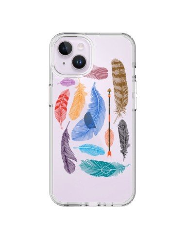 Coque iPhone 14 Plus Plume Feather Couleur Transparente - Rachel Caldwell