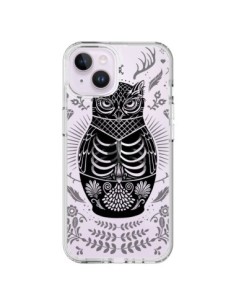 Cover iPhone 14 Plus Owl Gufo Scheletro Trasparente -...
