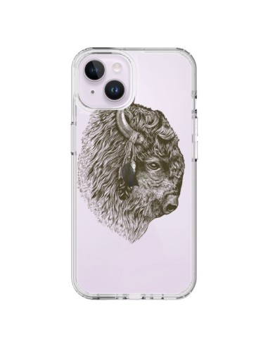 Cover iPhone 14 Plus Bufalo Bisonte Trasparente - Rachel Caldwell