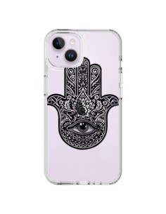 Coque iPhone 14 Plus Hamsa Cinq Doigts Main Mauvais Oeil...