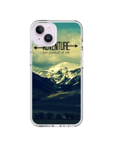 Coque iPhone 14 Plus Adventure the pursuit of life Montagnes Ski Paysage - R Delean