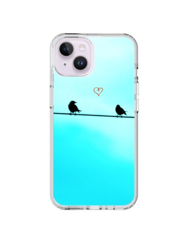 Coque iPhone 14 Plus Oiseaux Birds Amour Love - R Delean