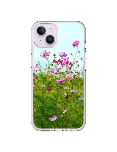 Coque iPhone 14 Plus Fleurs Roses Champ - R Delean