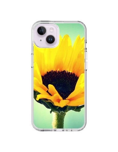 Coque iPhone 14 Plus Tournesol Zoom Fleur - R Delean