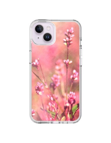 Coque iPhone 14 Plus Fleurs Bourgeons Roses - R Delean