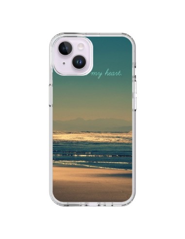 Coque iPhone 14 Plus Be still my heart Mer Sable Beach Ocean - R Delean