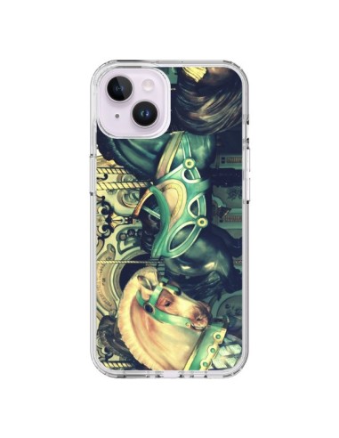 Coque iPhone 14 Plus Manege Enfant Carrousel Chevaux - R Delean