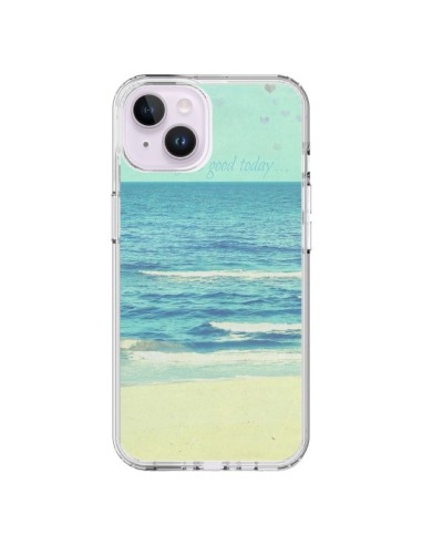 Coque iPhone 14 Plus Life good day Mer Ocean Sable Plage Paysage - R Delean