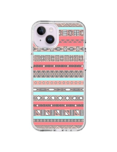 Cover iPhone 14 Plus Azteco Aztec Rosa Pastello - Rex Lambo