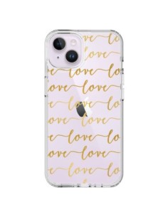 Coque iPhone 14 Plus Love Amour Repeating Transparente -...