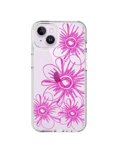 Cover iPhone 14 Plus Fiori Primaverili Rosa Trasparente - Sylvia Cook